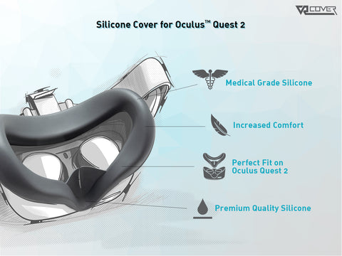 Silicone Cover Grey for Meta / Oculus Quest 2